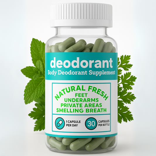 Internal Body Odor Supplement – Natural Deodorizing Capsules for Men & Women | Supports Gut Health & Detox – Ellasie